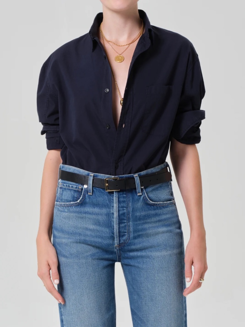 Citizens of Humanity Kayla Shirt, Navy, Small